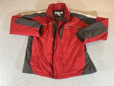 Columbia Jacket Mens Large Red Gray Nylon Ins...
