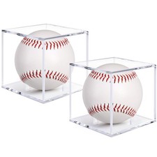 Guirnd 2 Pack Baseball Display Case, UV Protected Acrylic Baseball Holder Dis...