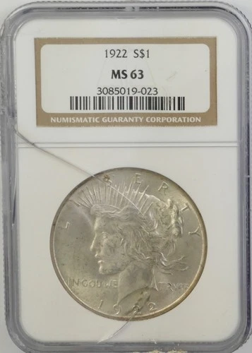 1922 Peace Silver Dollar MS63 NGC