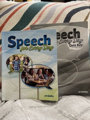 Abeka Speech For Everyday Teacher Quiz Key and Student Text With Writing