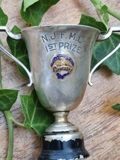 Antik Musik Pokal &bdquo;N.J.F.M.C. 1st Prize&ldquo;  20er 30er Loving Cup Queen City Silver