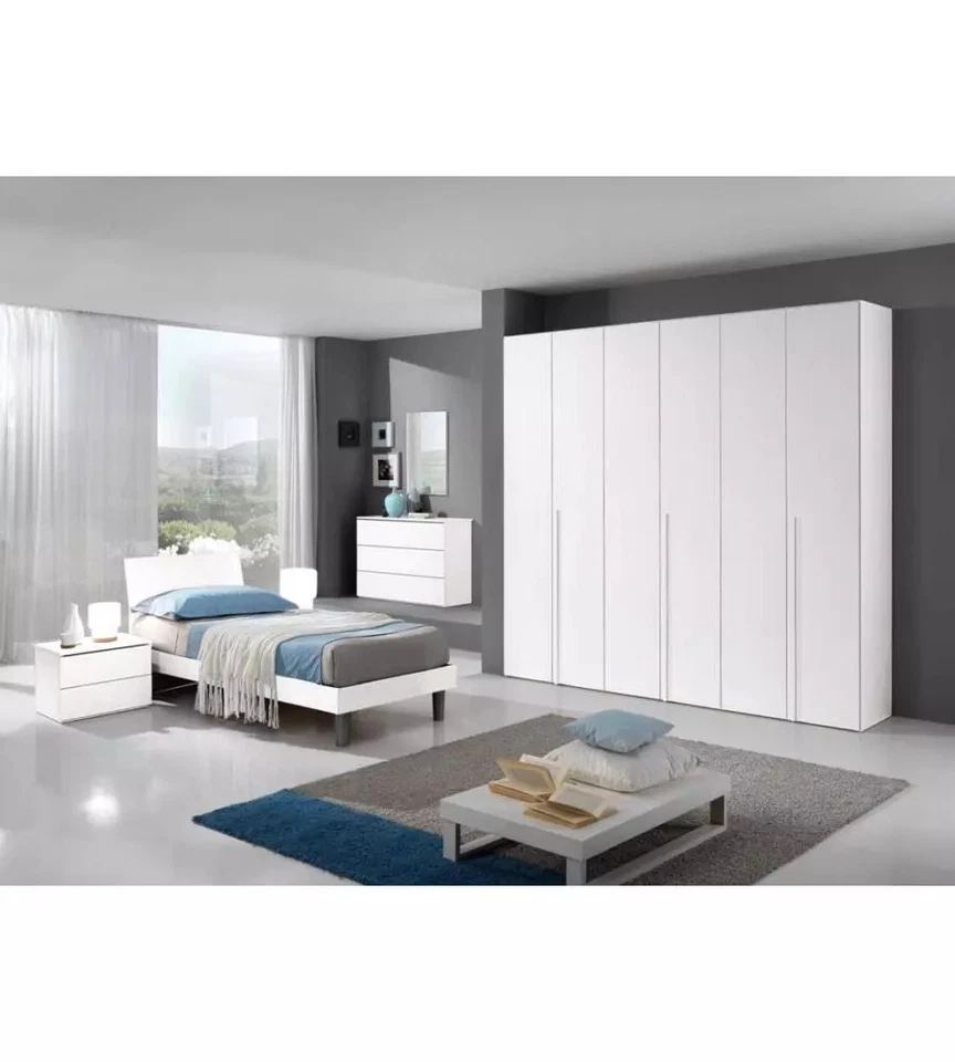 LETTO SINGOLO "GIOTTO" BIANCO 89,5X205X88 CM - Immagine 2 di 4