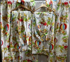 Vintage Disney Winnie The Pooh 4 Panels Curtains Drapes Nursery 22x60   USA Made