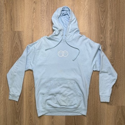 Better Daze 'It's Okay Not To Be Ok' Baby Blue Graphic Pullover Hoodie Size L