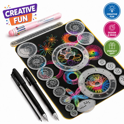 Spirograph Deluxe Zeichenset kreatives Spiralkunst-Set Zahnräder Kinder Geschenk UK