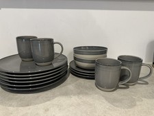 Royal Doulton ED 15 piece dinner set grey plates bowls mugs 
