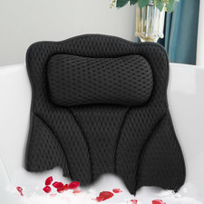 Bath Pillow for Tub Head Neck Back Support Spa Relaxing 4D Breathable Air Mesh