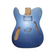 Corps Telecaster gaucher Thinline , Metallic Blue et double binding