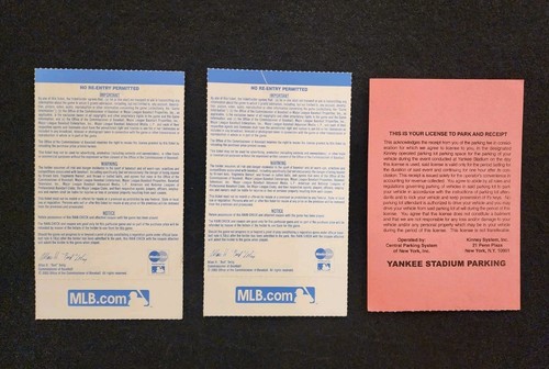 2003 World Series Game 2 Ticket Lot (2) New York Yankees Florida Marlins Parking - Picture 5 of 5