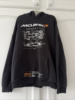 M & S Boys McLaren Black Hoodie Age 13 14