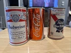 Vintage Coca Cola, Budweiser And Pabst Blue Ribbon Beer AM/FM Can Radio Untested