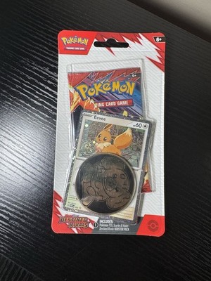 Pokemon Destined Rivals Eevee Checklane Blister 2 SWIRLS 💫💫 Factory Sealed