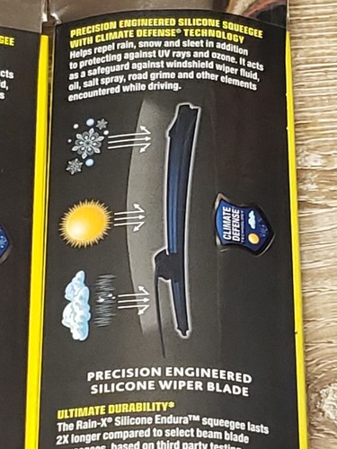 Pair Rain-X Endura Premium Silicon All-Weather Windshield Wiper Blade 18 20 22 - Picture 5 of 6
