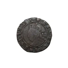 England Queen Elizabeth I 1558-1603 AD Silver Halfgroat 6th Issue S.2579