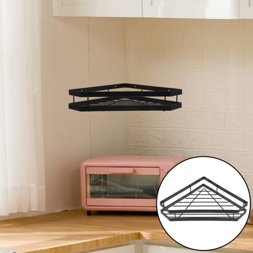 1PC Wall-mounted Storage Rack Simple Style Metal Seasoning Rack Kitchen Shelf - Picture 4 of 12