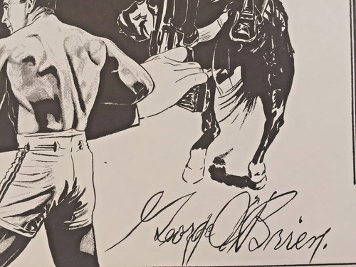 Vintage Mario DeMarco Cowboy Print Signed by George O'Brien - Picture 4 of 6