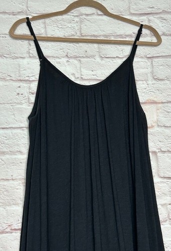 XL/1X/2X New Anthropologie Black Cotton Knit Maxi Dress 118$ - Picture 4 of 15