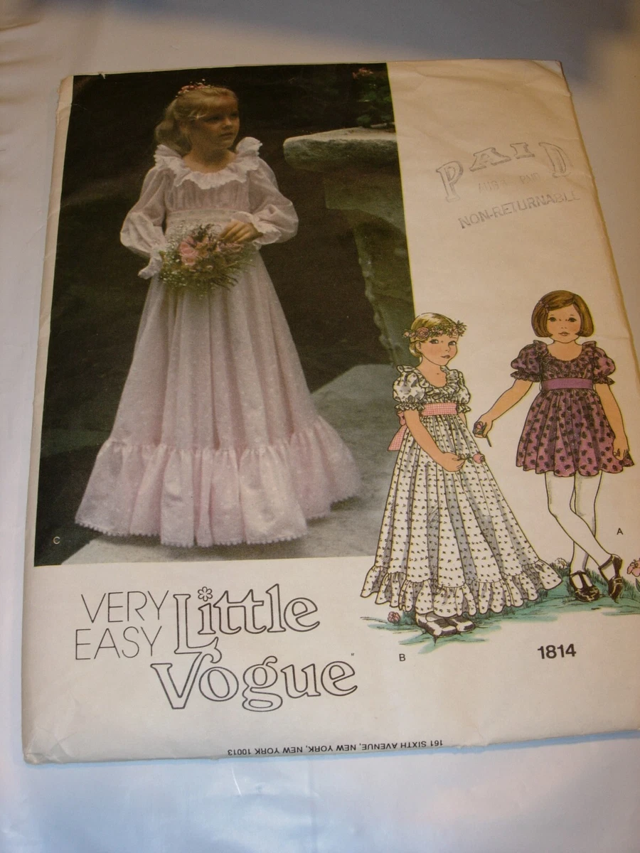 Flower girl sale patterns vogue