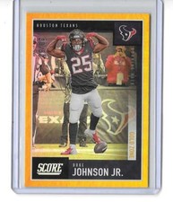 2020 SCORE NFL FOOTBALL #88 DUKE JOHNSON JR. 30/50,GOLD ZONE PARALLEL,TEXANS