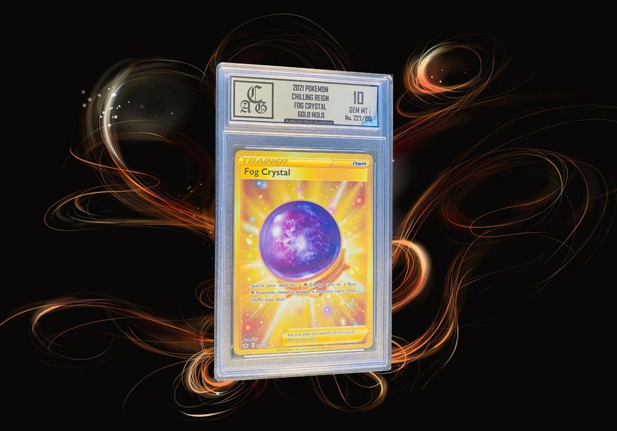 gold fog crystal pokemon card Boule de Cristal Brume (Fog Crystal) 227/198 Shiny Trainer - my-booster X carlate et Violet 6 Rgne de Glace Placeholder Image Provided Pokemon Chilling Reign Fog Crystal