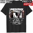 Linkin Park Rock Band Signature T-shirt, Heavy Black Cotton T-shirt, Size S-5Xl