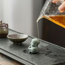 Sandstone Dolls Buddha Statue Cute Desktop Cculpture  Fireplace