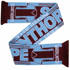 Scunthorpe United Football Match Day Knitted Scarf, Scunthorpe Irons Fans Scarf