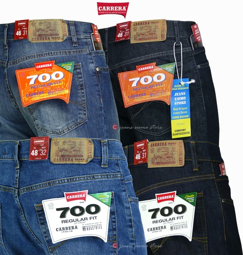 Carrera 700 Jeans Uomo Pantalone denim stretch regular casual 3 colori tg.  46/62 | eBay