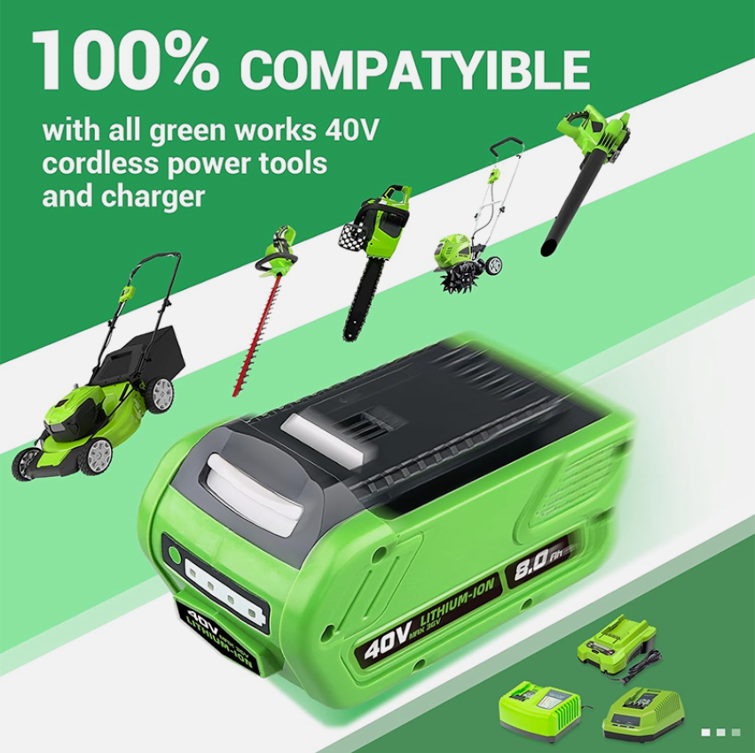 40V 8000mAH Batterie Für Greenworks G-MAX 29462 29472 Akku 29727 22272 MO40L410