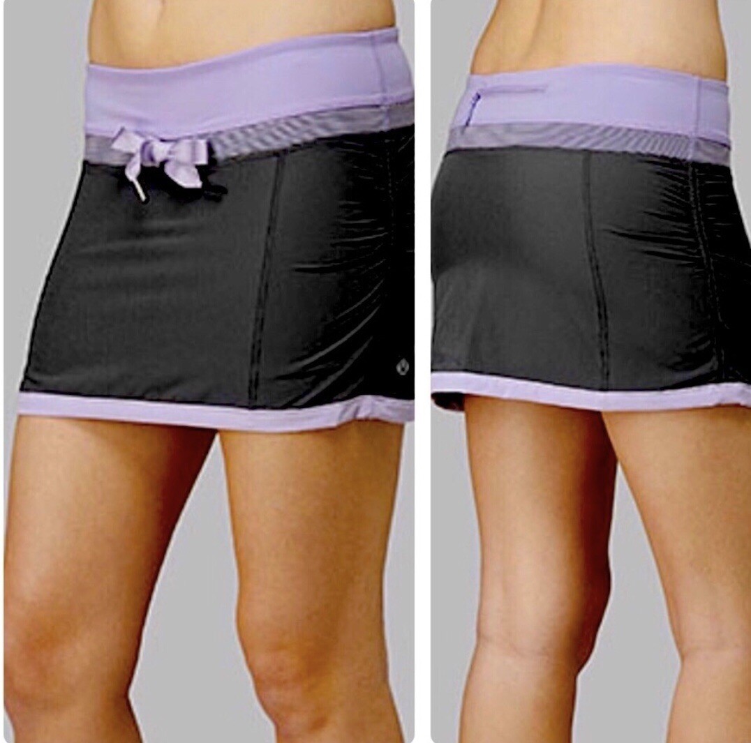 LULULEMON RUN ENERGY SKIRT GREY SKORT