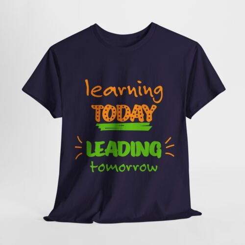 School Teacher Unisex Heavy Cotton Up to 5XL Tee T-Shirt 'Leading Tomorrow' - Picture 92 of 118