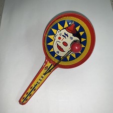 VTG  Kirchhoff Clown Tin Metal Noise Maker, Great Shape &ldquo;Life Of The Party&rdquo;  USA