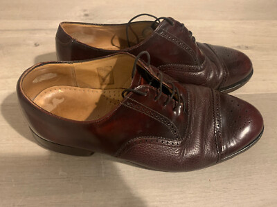 Grenson Calf Leather Burgundy Brogues 