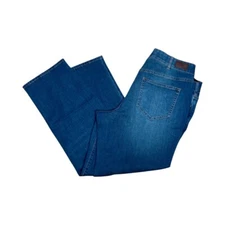 Lands End Womens Plus Size High Rise Straight Leg Jeans Size 18W Devoe Wash NWT