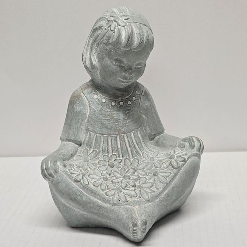 Isabel Bloom Emma Niña Con Margaritas Escultura Estatuilla Jardín Decoración De Colección 2001