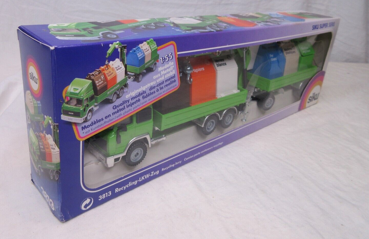 SIKU Super Serie #3813 Iveco Recycling LKW-Zug Lorry with Trailer