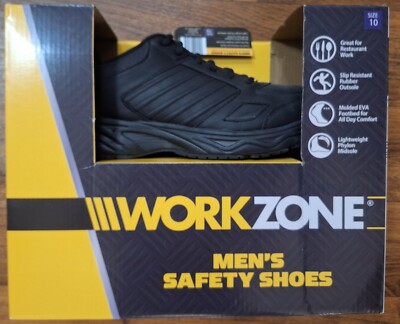 WORKZONE SAFETY SHOES, NEW IN BOX  NEVER USED size 10.