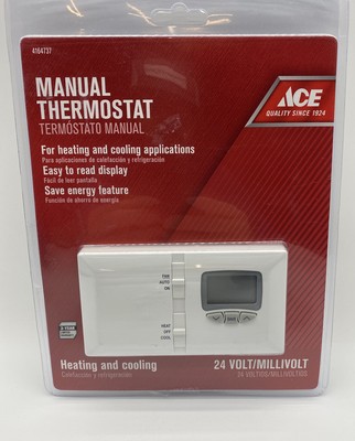 Ace 24 Volt Non Programmable Manual Thermostat Heating Cooling Model