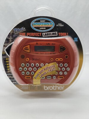Brother PT-70DIY Handheld Label Maker Printer Orange New Factory Sealed 