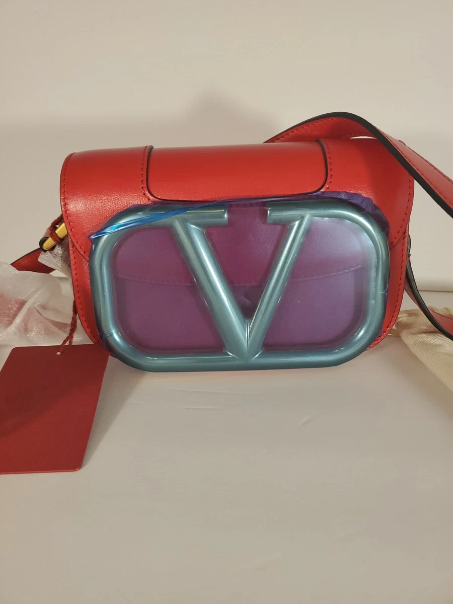 Valentino Red Supervee Crossbody Shoulder Bag