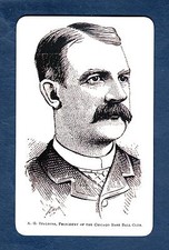 ALBERT G. SPALDING, Cubs ~ Baseball Hall of Fame flash-pack card | 1995 Fax Pax