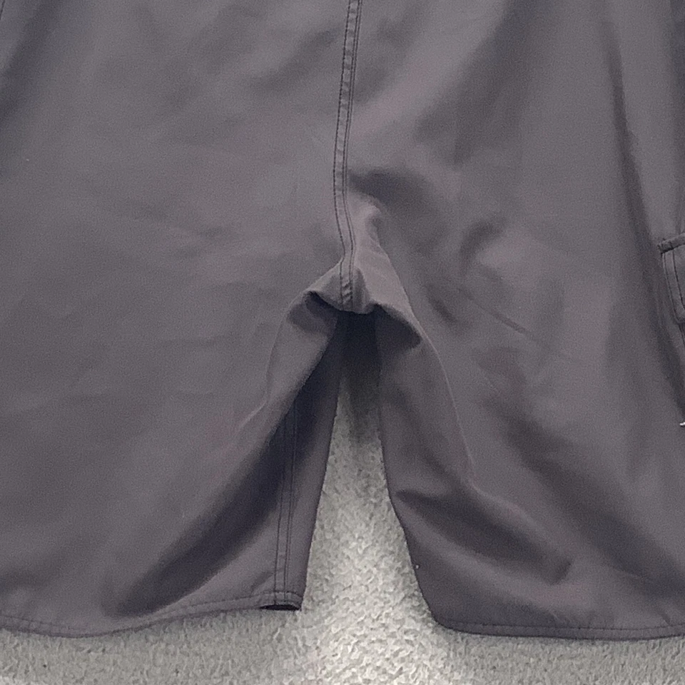 Shorts de prancha vintage Gotcha masculino 38 cinza preto vermelho gráfico soletrado bolso de surf - Imagem 4 de 4