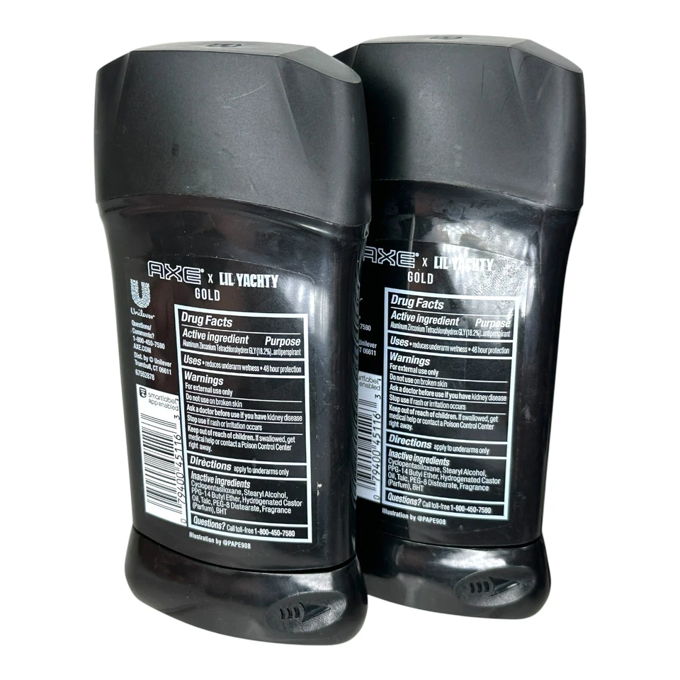 Antitranspirante y desodorante Axe Lil Yachty Gold 2,7 oz ea x2 Foto 3 de 4