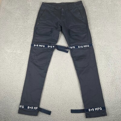 8&9 MFG Shuttle Strapped Up Utility Pants Cargo Sz 32x32 Slim Grunge Streetwear