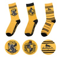 Harry Potter Hufflepuff Socken Set 3 Paar - Calzini Tassorosso Cinereplicas