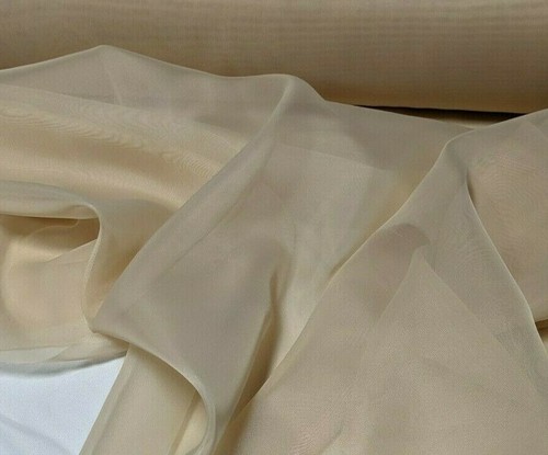 Champagne 116" wide sheer Voile by yard, Gala dress, wedding decoration. - Picture 3 of 6