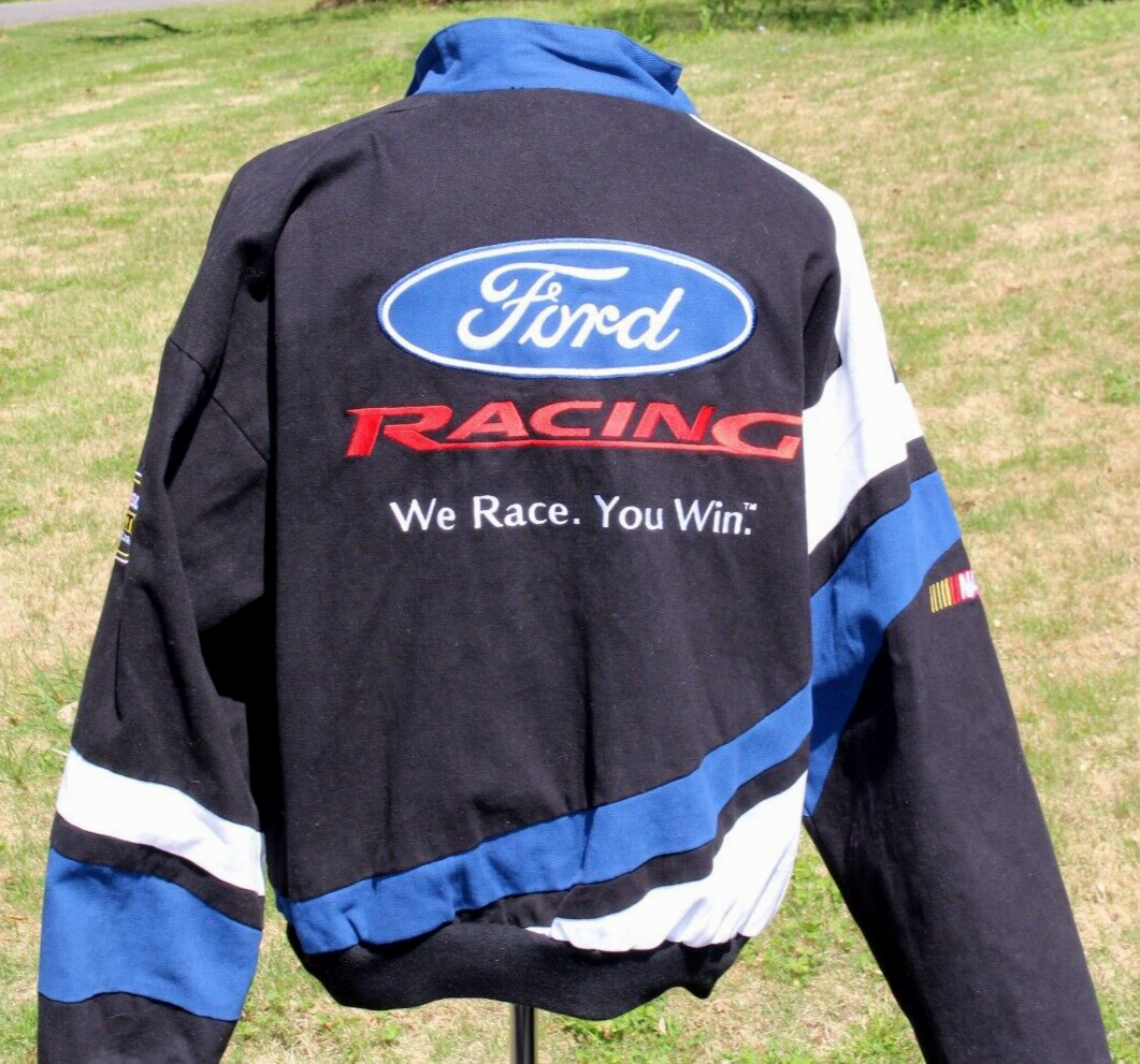 Vintage Ford Racing Heavily Embroidered Men's Bomber Jacket