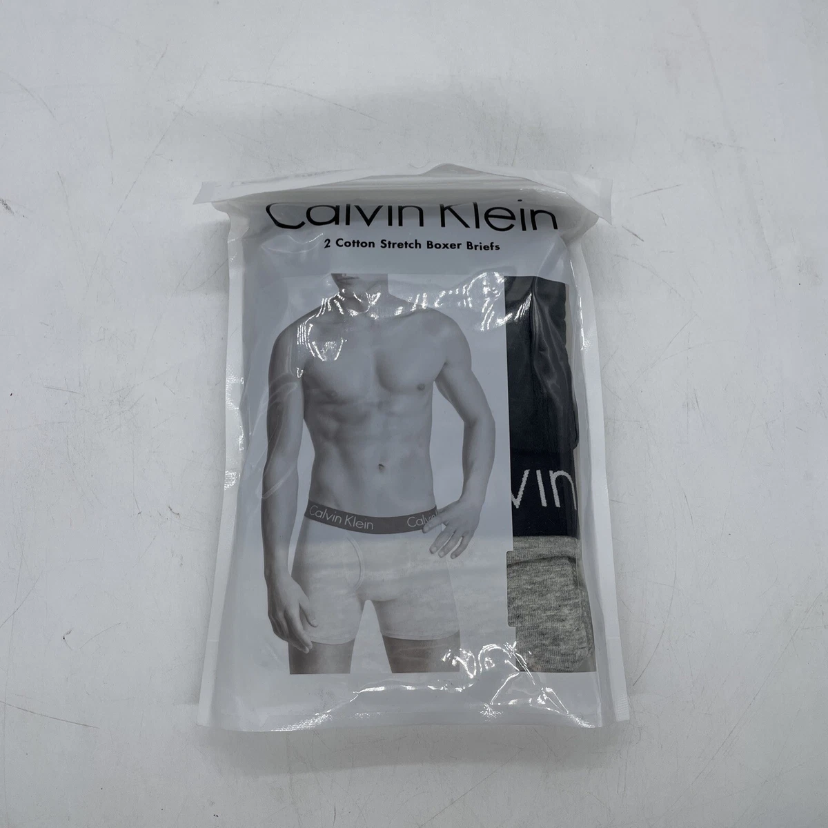 Calvin Klein Strata Boxer Briefs 2 Pack Black And Grey Size M Medium Brand New