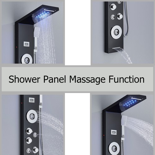 ELLO&ALLO Stainless Steel Shower Panel Tower Rain Massage System Sprayer Jets - Picture 332 of 357