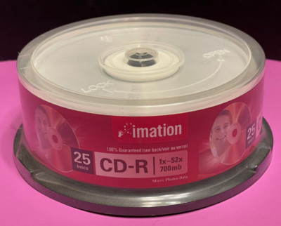 Imation CD-R 1x-52x 700MB - 25PK - NEW Sealed Spindle